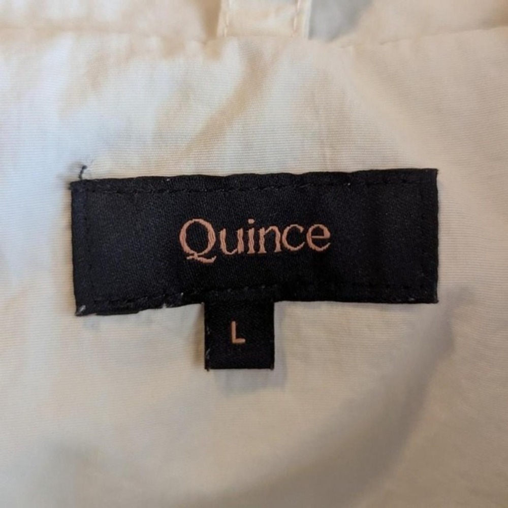 Quince Water Repellent Windbreaker Jacket Tofu Cream Large - Picture 10 of 12